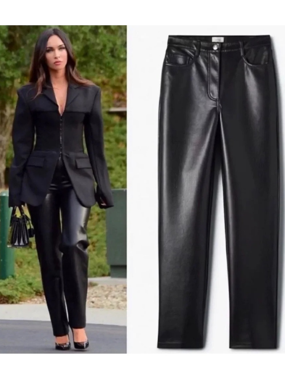 Aritzia Wilfred Melina Pant Faux Leather Vegan‎ Minimalist Capsule Classic Work